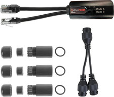 POE Combiner Splitter Adapter, Run 2 IP Cameras on 1 Cable, Works on All POE Swi