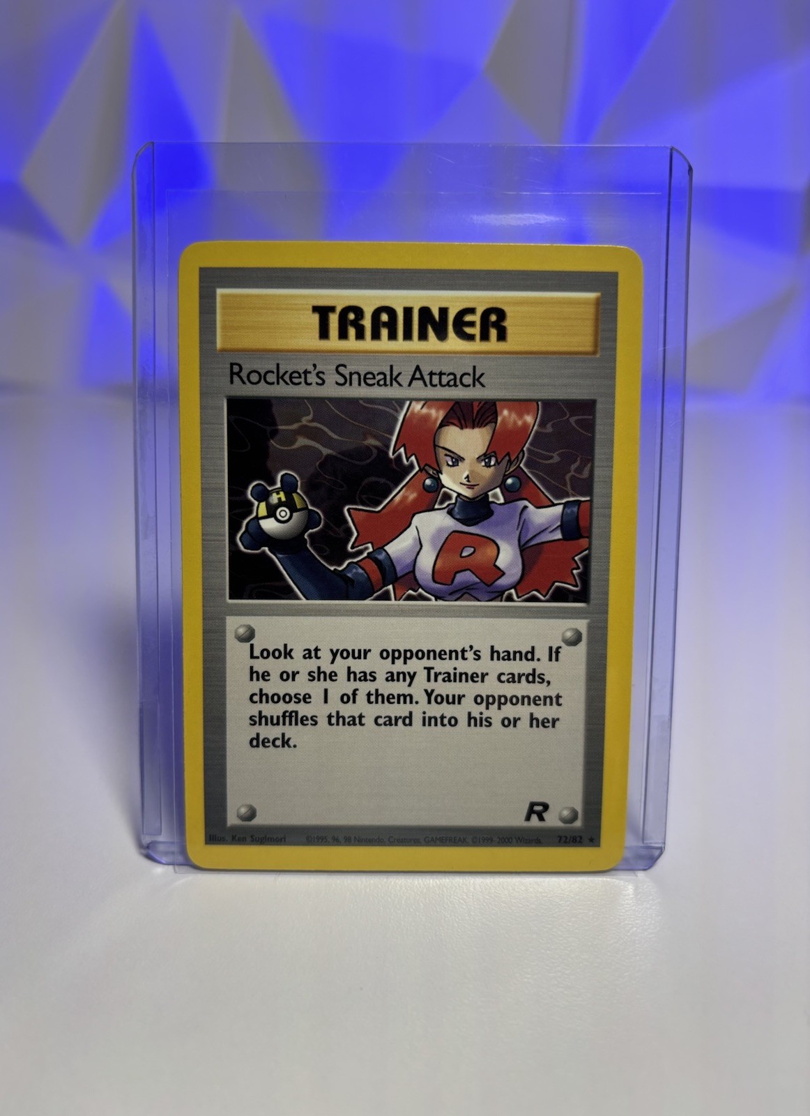 Pokémon Rocket's Sneak Attack Team Rocket 72/82 Rare Regular 2000 TCG Card NM!
