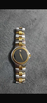 MOVADO MUSEUM WATCH UHR RAR STAHL/STAHL TOP 32MM QUARTZ MIT LEDER BAND