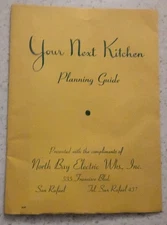 1944 GE "Your Next Kitchen Planning Guide" North Bay Electric Wks San Rafael CA