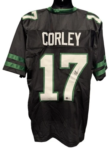 Malachi Corley Signed Auto NFL Football New York Jets Jersey Beckett COA CC10