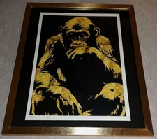 DEATH NYC ltd ed signed FRAMED street art print 45x32cm fashionable 🐒 chimp