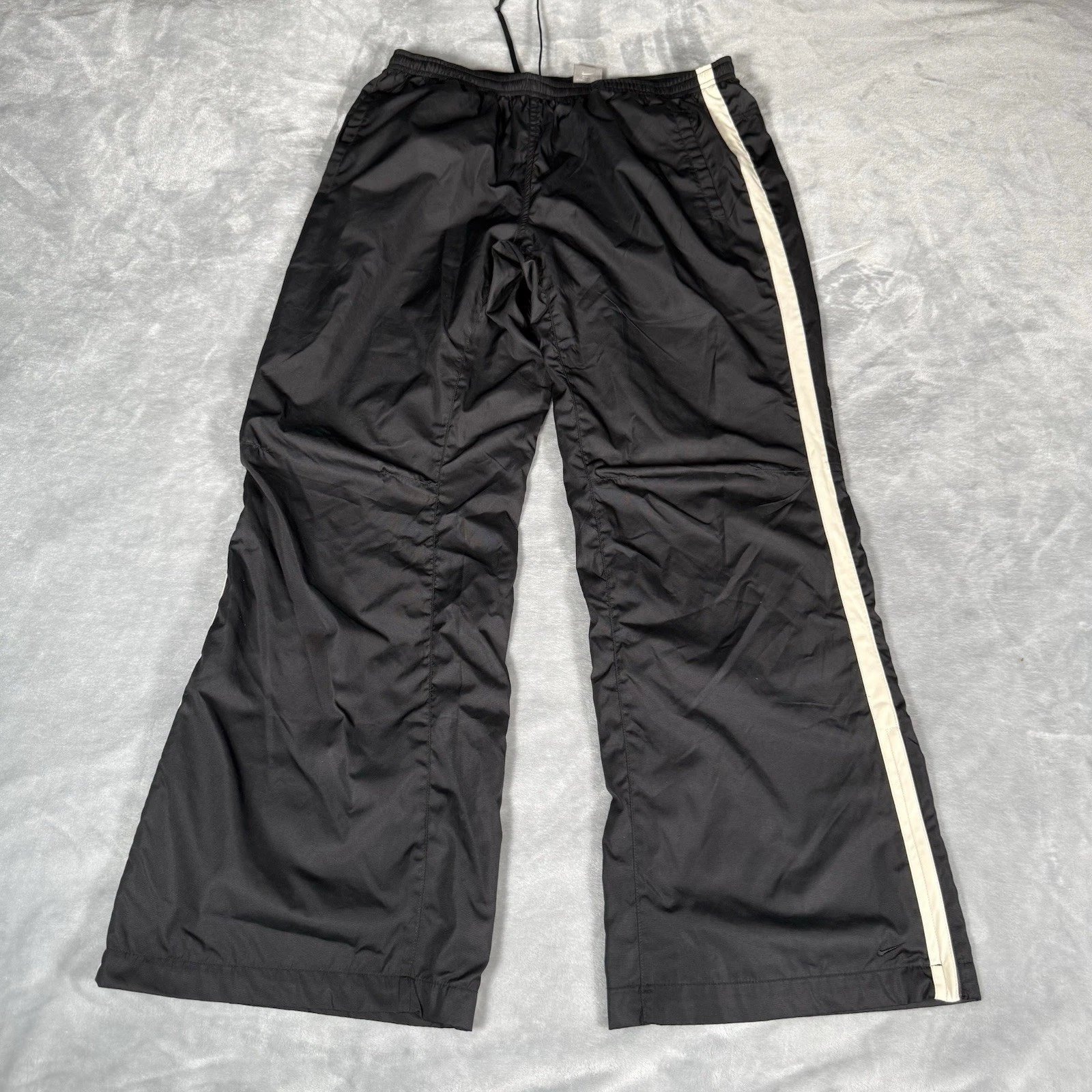 Vintage Nike Track Pants Womens L (33x29) Baggy Oversized Fit Mid Rise Lined Y2K
