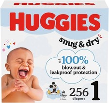 Size 1 Diapers, Snug  Dry Newborn Diapers, Size 1 8-14 lbs 