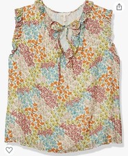 Rebecca Taylor Womens Sleeveless Ruffle Top M...