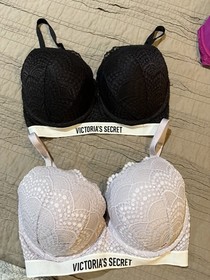 LOT of 10 Women's VICTORIA'S SECRET Underwire Bras Size 32DDD (8) & 34DD (2)
