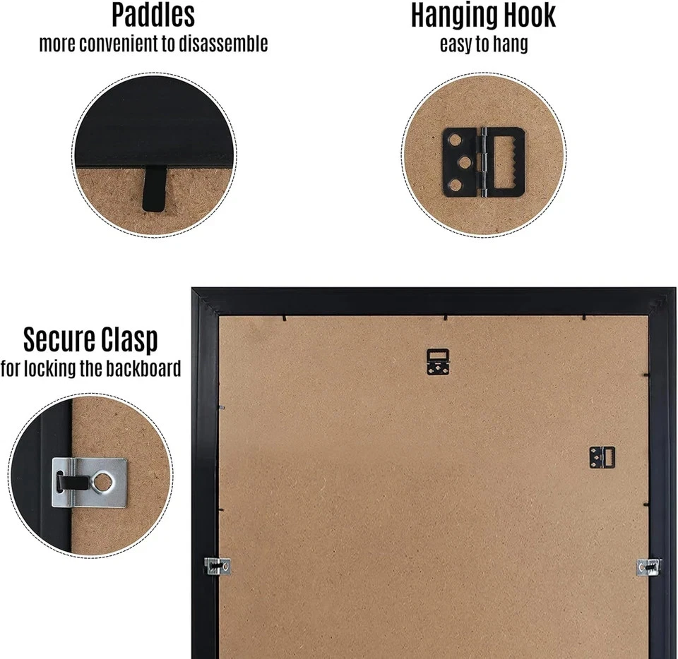 18X24 框架 4 包,18 X 24 海报框无垫墙面垂直图片 — 第 3/4 张图片