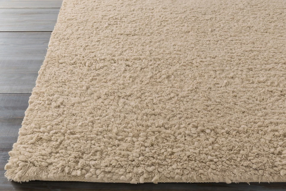 2x8 Runner Carpet Hand Made Wool Tan Shag 8685 Area Rug - Approx 2' 6" x 8' - Image 3 of 4