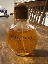 Vintage Calvin Klein Obsession For Men Eau De Toilette Spray EDT 4 OZ