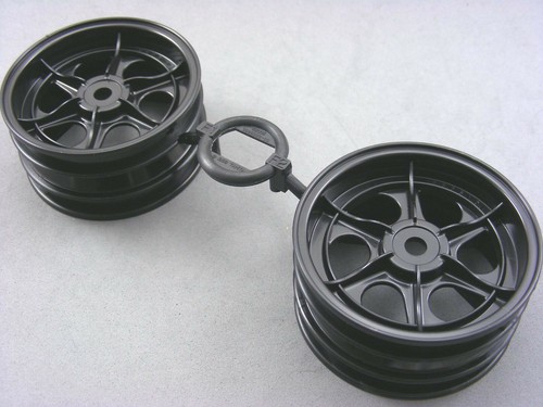Tamiya Egress 2013 Vanquish Avante Front & Rear BLACK Lightweight Wheels Vintage - Picture 7 of 12