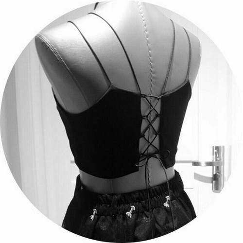 Women Gothic Punk Vest Short Bandage Tank Top Lace Up Camisole Sleeveless - Picture 3 of 6