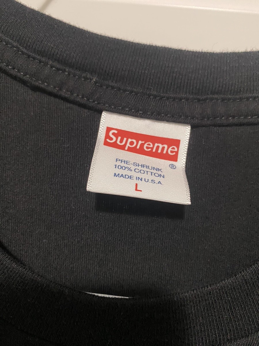 SUPREME Box Logo Tee! Black, Red Logo! Large! | eBay