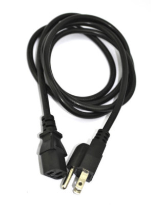 VCOM 6  US Power Cable 6 Foot 3-Prong Power Cord VC-POW/UL6 SVT NEMA 5-15P