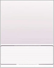 2500 Blank Check Stock Paper - Check on Bottom - Burgundy Pinstripe