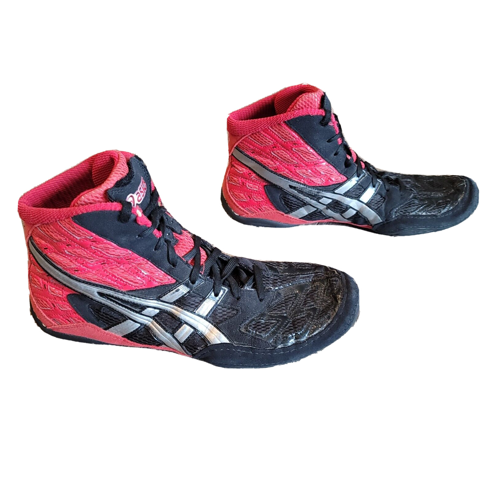 Asics Men Shoe Split Second Sz 10M Athletic Wrestling Black Red
