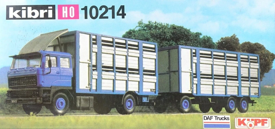 KIBRI 1:87 #10214 - DAF - KOPF - trasporto animali KIT - Immagine 2 di 2