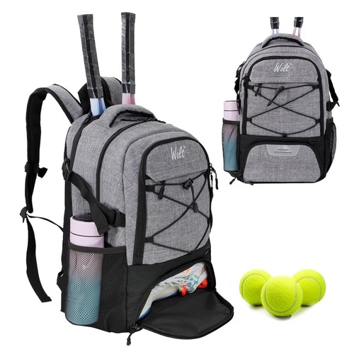 WOLT Tennis Bag - Large Tennis Racket Backpack for Men & Women - Ventilated S...