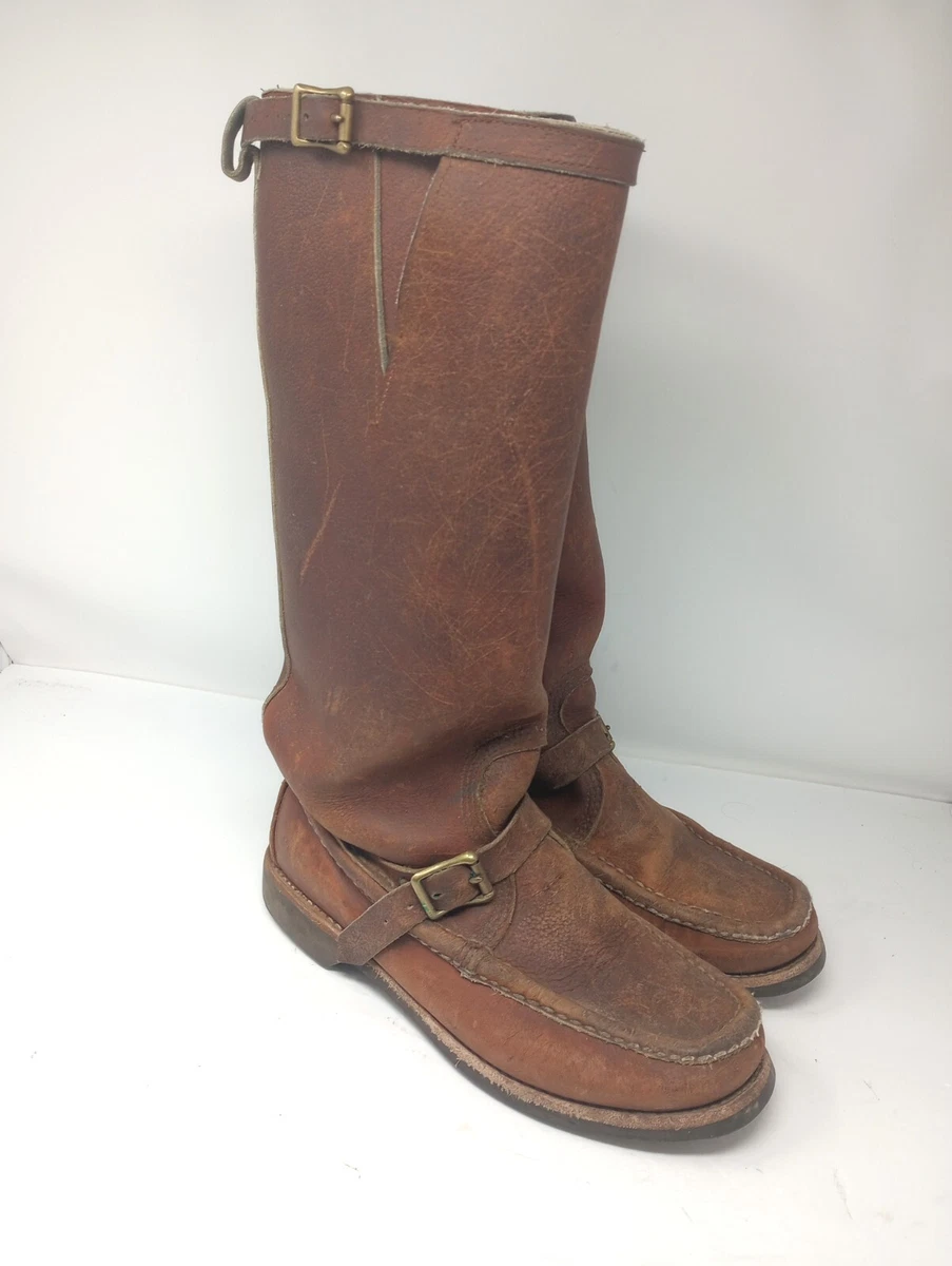 Leather snake shop boots