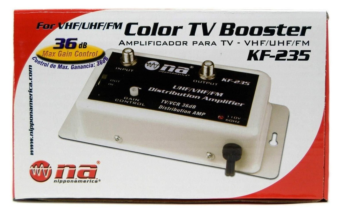 36 DB Cable Antenna Color TV Booster Signal Amplifier VHF