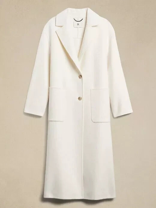 ALTRA Banana Republic AMINA TOP COAT DOPPIOPETTO NERO TAGLIA XS #758816 NUOVO