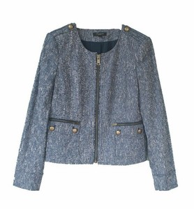 tweed zip jacket