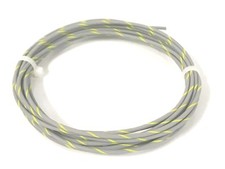 16 ga GAUGE GXL AUTOMOTIVE HIGH TEMP COPPER WIRE - 25 FT - GRAY W/ YELLOW STRIPE