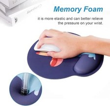 Pad with Wrist Support - Memory Foam Mousepad Wrist Rest with Anti Sl Dog Mouse