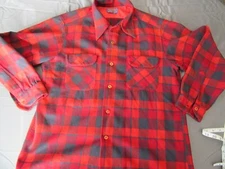 Mens Vtg Pendleton Wool Board Shirt Sz L