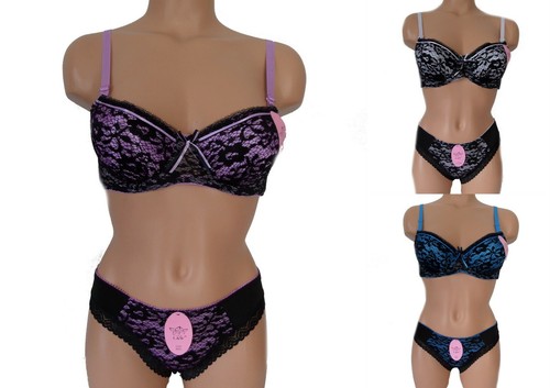Damen Dessouspaket 2 Stück BH-Set Cup A,B,C,D,E Dessous-Set Wäsche - 第 2/50 張圖片