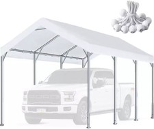 Cubierta de Lona para Carpa 10'x20' para Garaje de Coche Tienda con Bolas