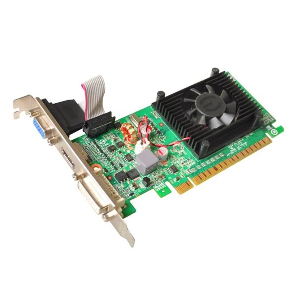 1GB ✔️ HDMI - DVI - VGA 1GB PCI-E 16x 2.0 EVGA Video Card. Driver DVD. - Image 2 of 4