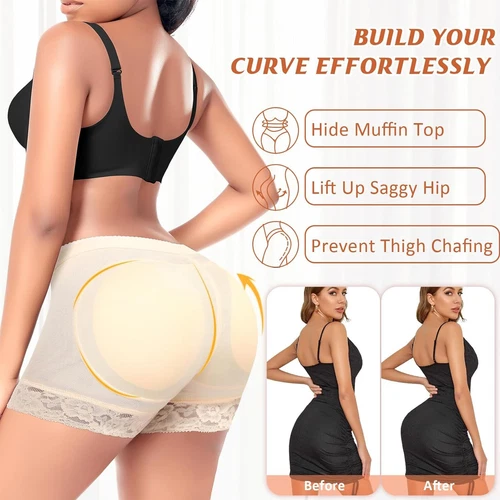 UK Women FAKE ASS Butt Lift and Hip Seamless Booty Enhancer Padded Shorts Shaper - Picture 7 of 22