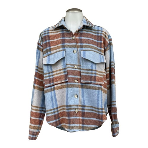 FORD Womens XS Bronco Relaxed Flannel Shirt Button Up Pockets Heavyweight Cars - Picture 11 of 24