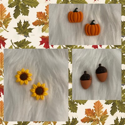 Fall Fields Collection Stud earrings (pumpkin, sunflower or acorn)