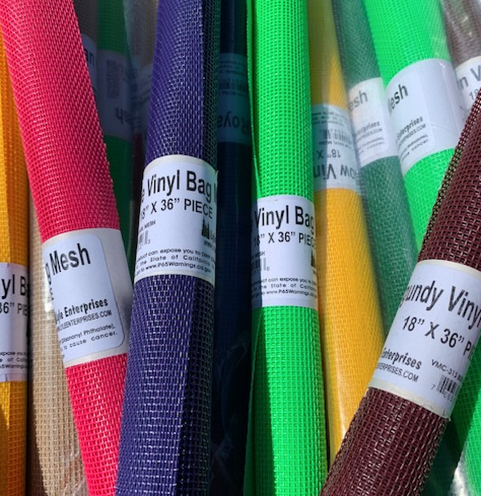 Pet Mesh Vinyl Screen Fabric 18x"36" All 15 Colors Totes, Bags