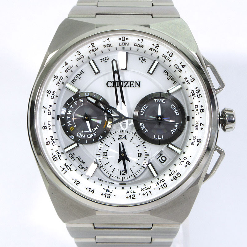 Citizen CC9000-51A Eco-Drive GPS Radio Clock Silver Men’s Used