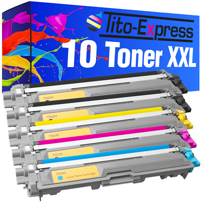 Toner 10er Set für Brother TN-241/245 XXL HL-3140 CW MFC-9335 CDW HL-3170 CDW