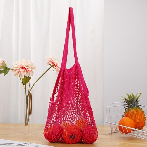Reusable Shopping Bags Portable Net Bag Fruit Vegetable Storage Foldable 18Color - Picture 23 of 38