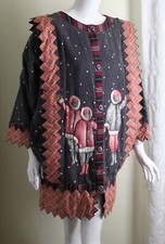 Nancy Love Artisan Art-to-wear Inuit Eskimo Hand-made Quilted Jacket Coat S M L