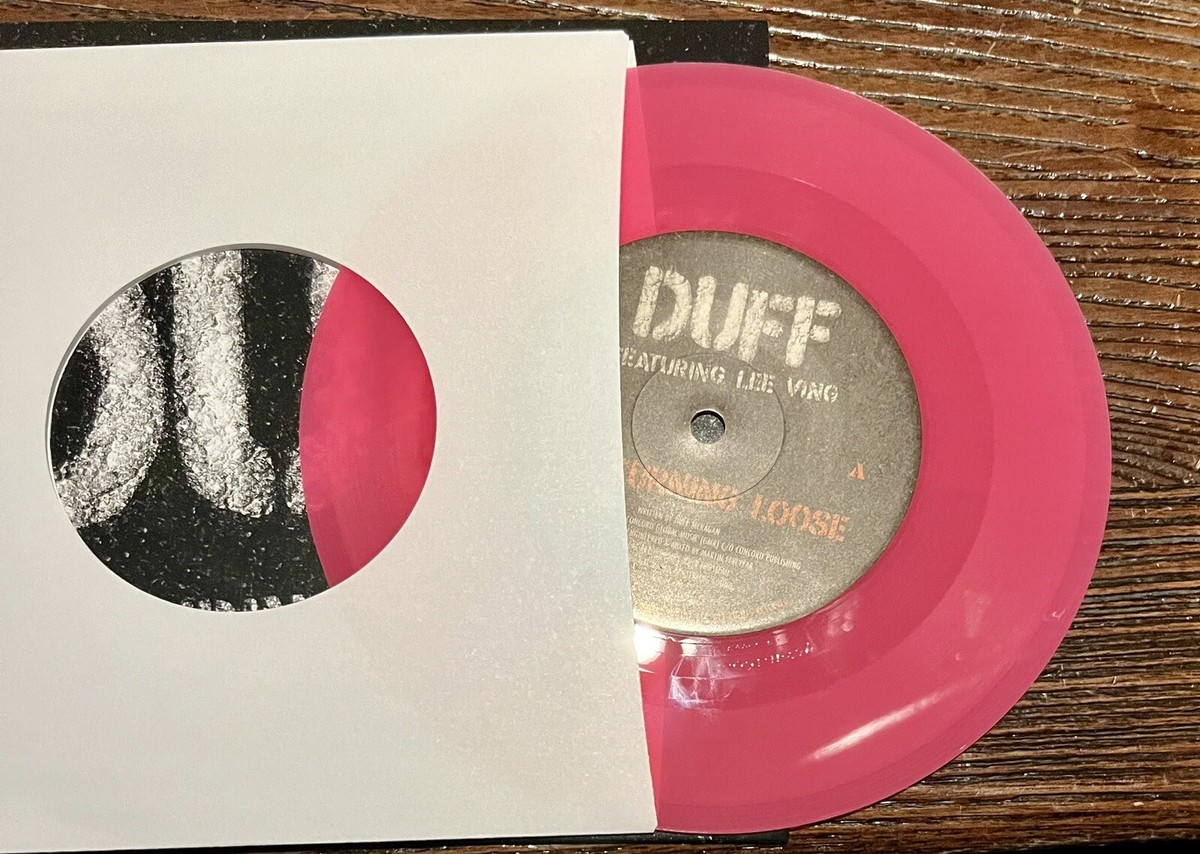 DUFF MCKAGAN SIGNED PINK VINYL 45 RECORD ALL TURNING LOOSE