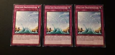 Yu-Gi-Oh! 3x Oasis of Dragon Souls, SR02-EN040, Common, 1st Mintage, Near Mint