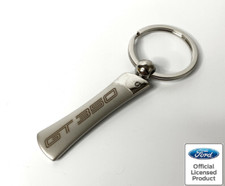 Chrome  Gunmetal Blade Key Fob Chain For Shelby Mustang GT350