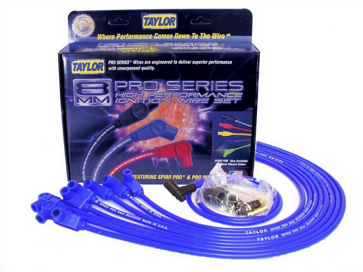 Taylor Cable Spark Plug Wire Set Race-Fit Spiro-Pro Plug SBC HEI 76630 Taylor Cable Spark Plug Wire Set Race-Fit Spiro-Pro Plug SBC HEI 76630