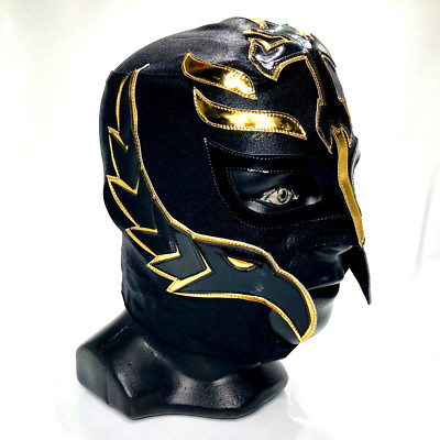 Mysterio Semi Professional Grade Lucha Libre Wrestling Mask Black & Gold Colors