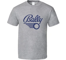 Bally Pinball Retro Mens T Shirt Grey