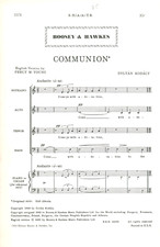Kod ly Communion Sheet Music SATB Or SSAATB Chorus A Cappella 1963 Young