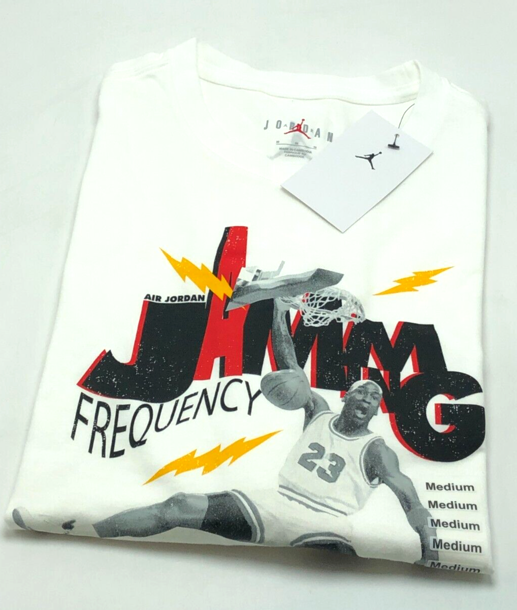 NEW* Men's NIKE AIR JORDAN BRAND JAM 85 SS T-SHIRTS WHITE (HJ2929