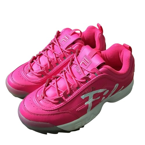 Fila Disruptor II Sneakers Mens 7 Womens 8 EUR 39.5 Pink Script Athletic Shoes - Picture 11 of 11