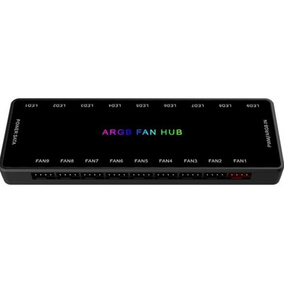 ARGB PWM Fan Hub 18 Port 9 Lüfter Splitter für Computer Lüfter RGB