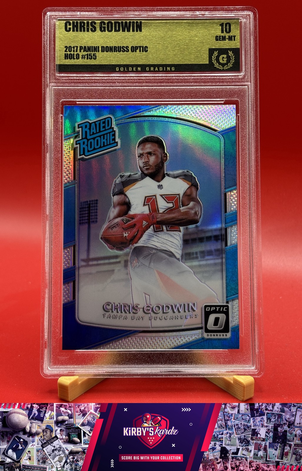 2017 Donruss Optic #155 Chris Godwin Holo Graded 10 RC